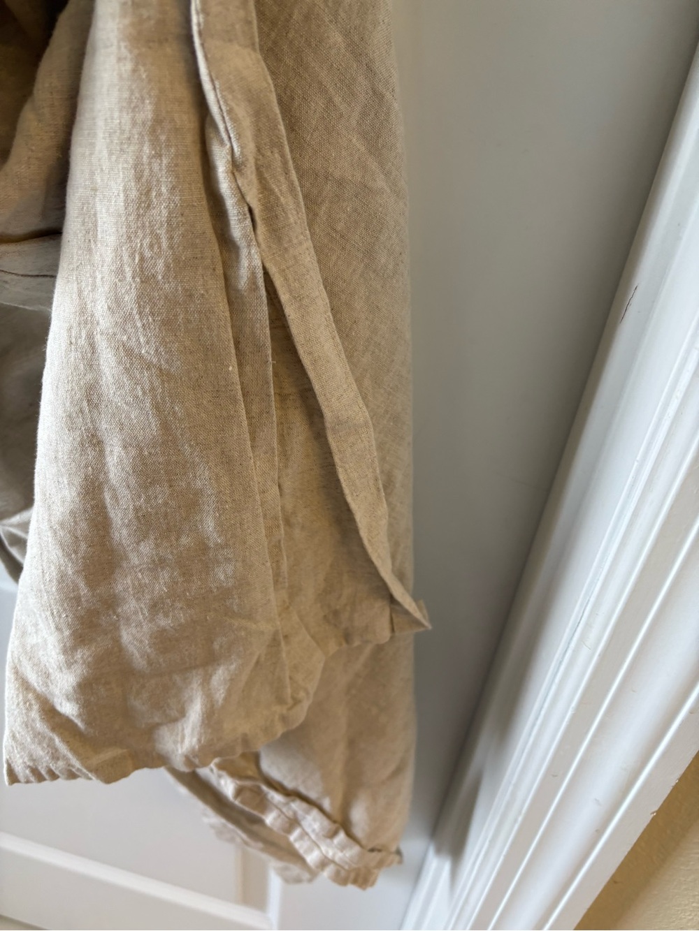 Coldwater Creek Natural Beige Linen Maxi Dress Buttons Cottagecore Lagenlook - Picture 9 of 9